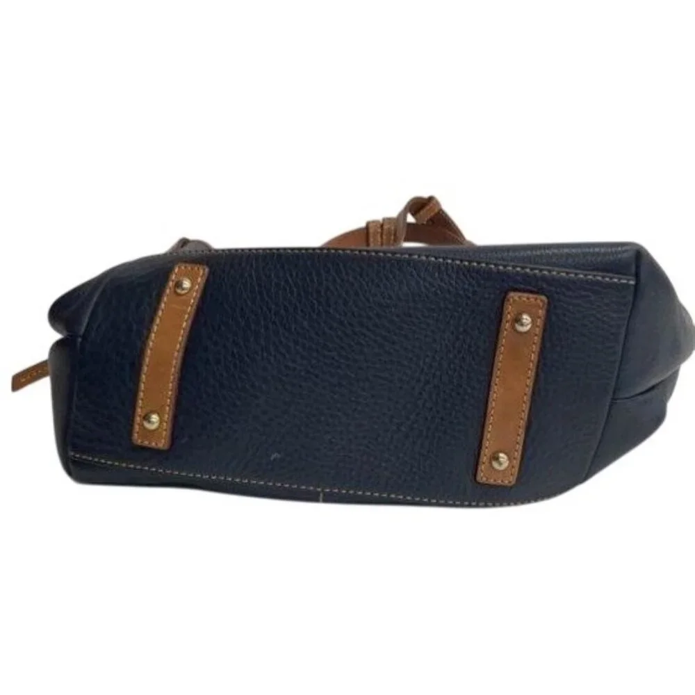 Michael Kors Karson Navy Blue‎ Pebbled Leather Purse - Picture 6 of 7